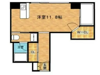 クリスタルブライト本町東(ワンルーム/4階)の間取り写真