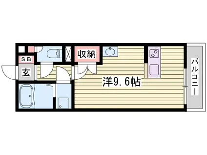 ミランダルピナス弐番館(ワンルーム/3階)の間取り写真