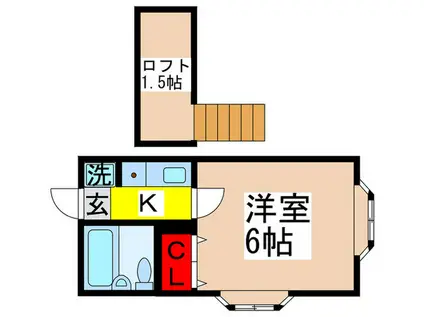 ローズアパートF26番館(1K/1階)の間取り写真
