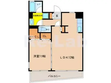 プレジュール原町(1LDK/5階)の間取り写真