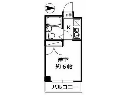 KSGマリーンオークラ(1K/3階)の間取り写真