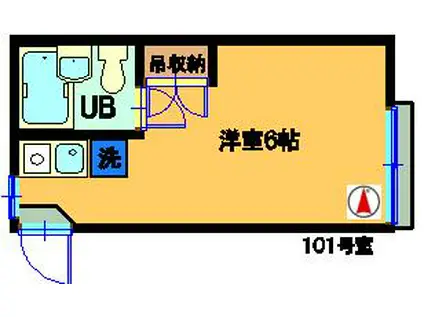 ハイツエレナ-ル(ワンルーム/1階)の間取り写真