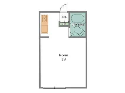 ハーレス高井戸(ワンルーム/1階)の間取り写真