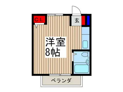 サン佳苑(ワンルーム/2階)の間取り写真