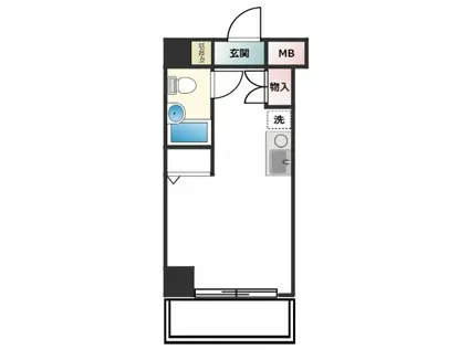 ライオンズマンション八王子北野(ワンルーム/5階)の間取り写真