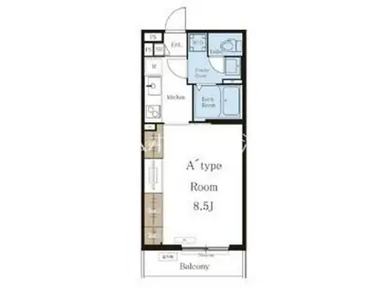 リブリ・鳥栖(1K/1階)の間取り写真