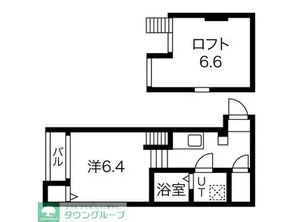 クワンベール(1K/1階)の間取り写真