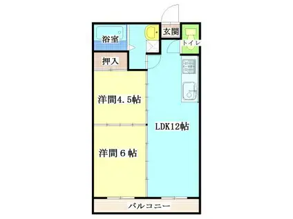 T-イースト T-ウエスト(2LDK/2階)の間取り写真