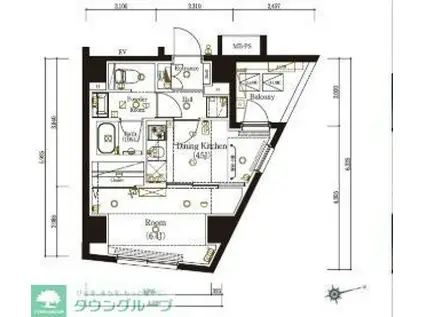 MA-RO弘明寺(1K/6階)の間取り写真