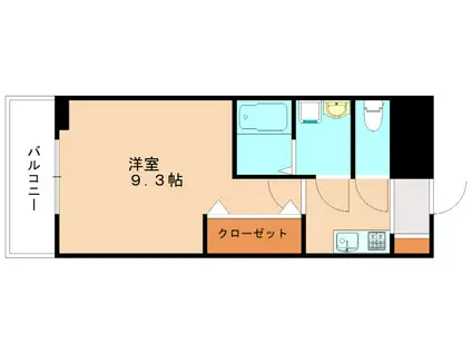 サンシャイン戸畑(1K/2階)の間取り写真