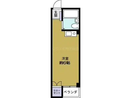 南風磯路(ワンルーム/5階)の間取り写真