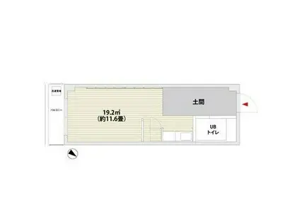 フォリアオークス(ワンルーム/4階)の間取り写真