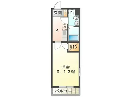 GRAN DUKE四日市(1K/11階)の間取り写真