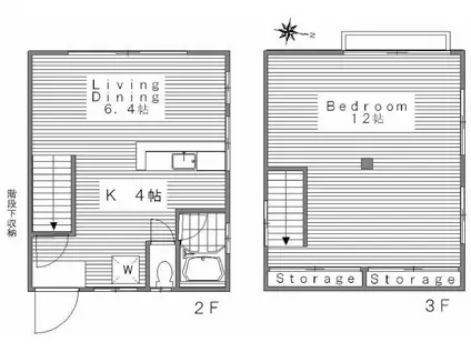 東向島1丁目AP(1LDK/2階)の間取り写真