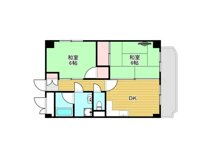アビタ桜(2DK/3階)の間取り写真
