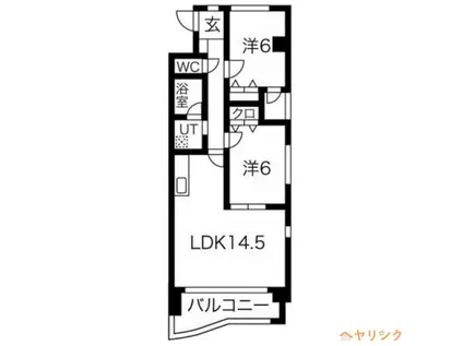クレスト牧の里Ⅱ(2LDK/2階)の間取り写真