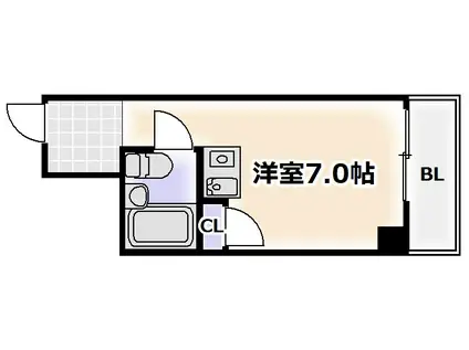 エムテック桑津(ワンルーム/7階)の間取り写真