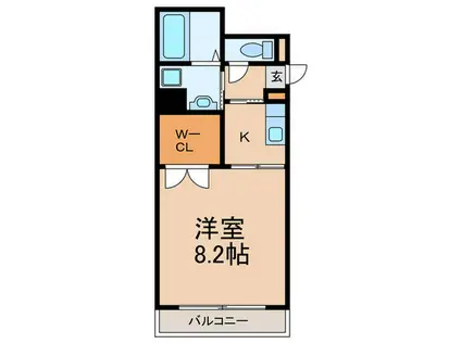 エミネンス(1K/2階)の間取り写真