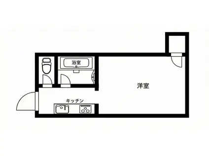 コーポ宿町(ワンルーム/2階)の間取り写真