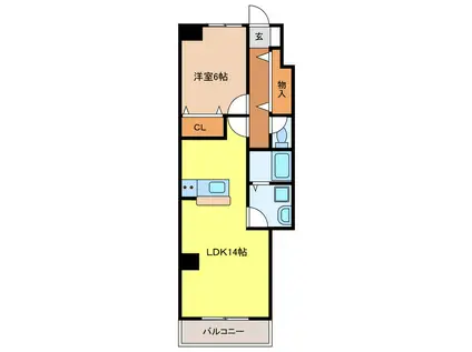 レジデンス大野(1LDK/1階)の間取り写真