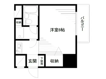 ロイヤルエクレセント学芸大(ワンルーム/5階)の間取り写真