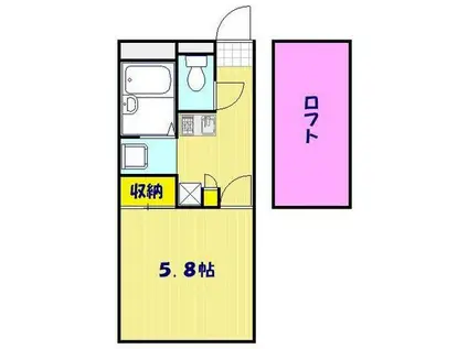 レオパレスサニーハイツ(1K/1階)の間取り写真