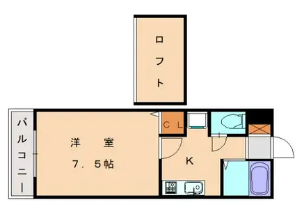 COMODO和白丘B(1K/1階)の間取り写真