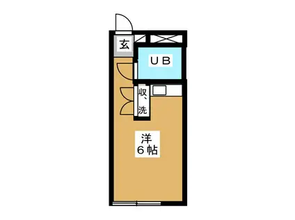 コーポ坂(ワンルーム/1階)の間取り写真