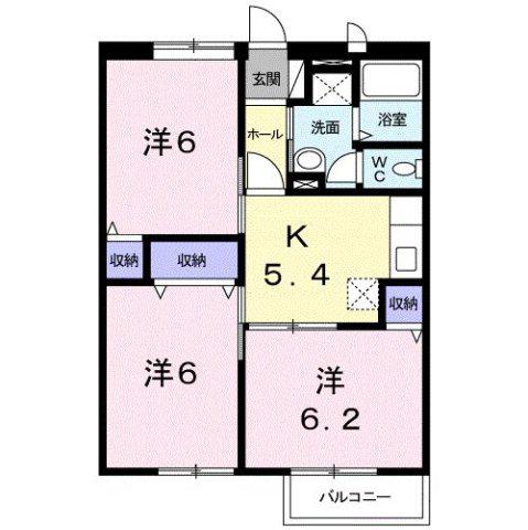 メゾンアンビテール(3K/2階)の間取り写真