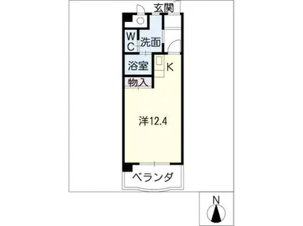 アカデミーコートユリウス(ワンルーム/5階)の間取り写真