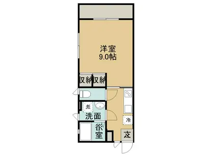 HATUKI2(1K/1階)の間取り写真