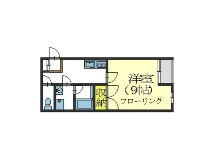 ラ・メゾンドクレール(1K/1階)の間取り写真