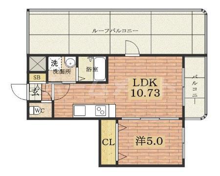 メゾンルミエール(1LDK/3階)の間取り写真
