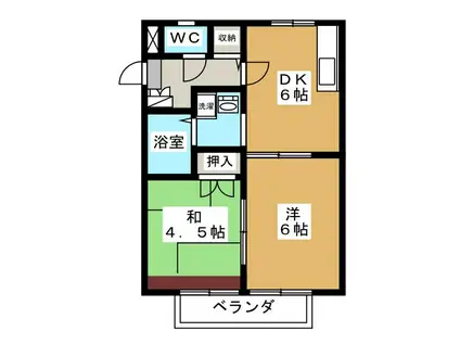 セントレージオノ(2DK/2階)の間取り写真