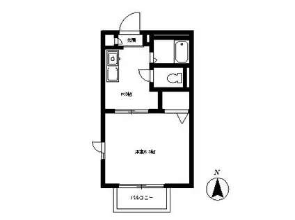 フェアコート I号棟(1K/1階)の間取り写真