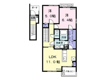 アロッジオ M II(2LDK/2階)の間取り写真