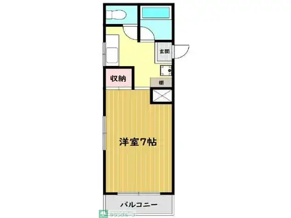 プラザMV(1K/3階)の間取り写真