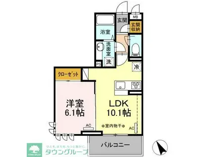 GRAND STATION宮上I(1LDK/3階)の間取り写真