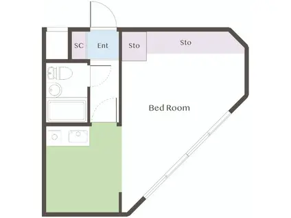 マック千束コート(ワンルーム/3階)の間取り写真