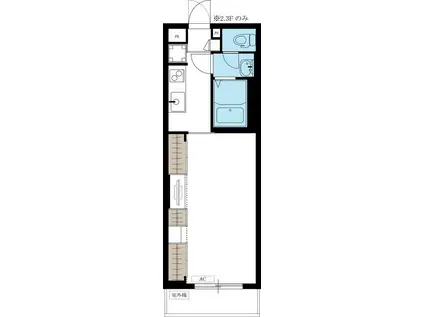 リブリ・シャルマン上戸田(1K/3階)の間取り写真