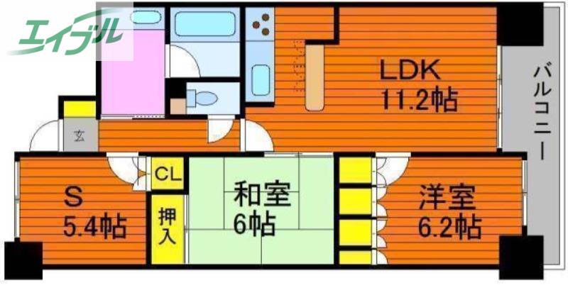 アルファステイツ野田II(3LDK/11階)の間取り写真