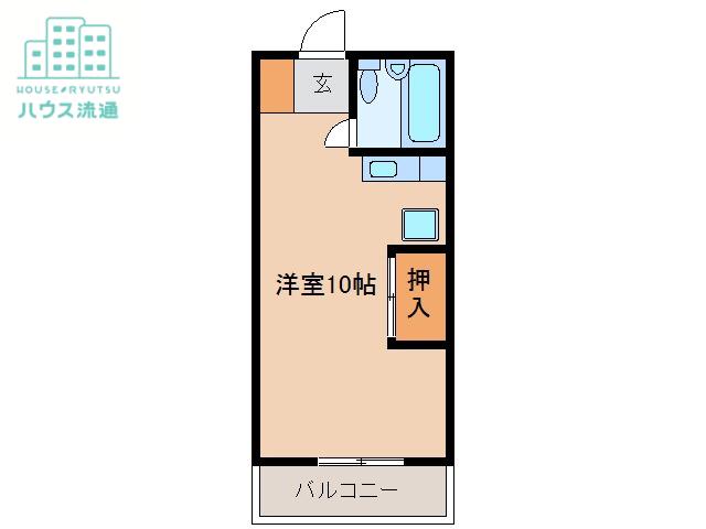 代官町ハイツ(ワンルーム/1階)の間取り写真