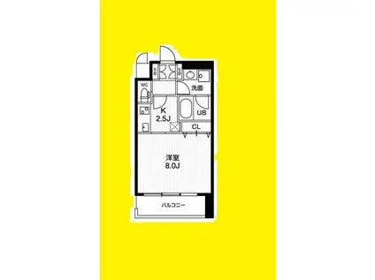 アーバンフラッツ西中島(1K/4階)の間取り写真