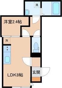 仙台前ルート(1LDK/1階)の間取り写真