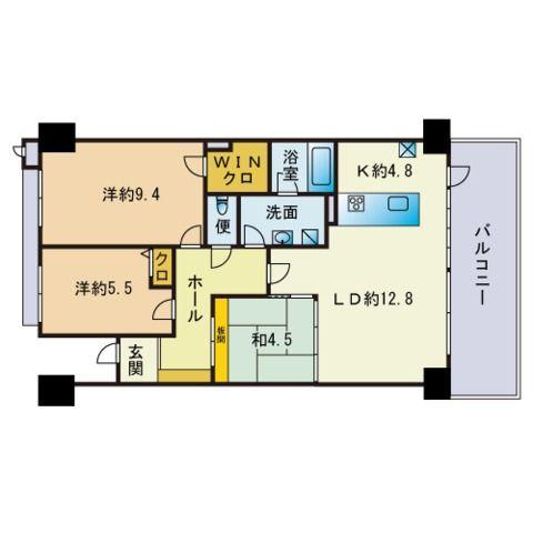 アイランドシティインフィニガーデンサウス棟(3LDK/11階)の間取り写真