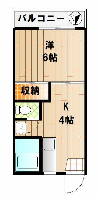 コーポ鈴木B棟(1K/1階)の間取り写真
