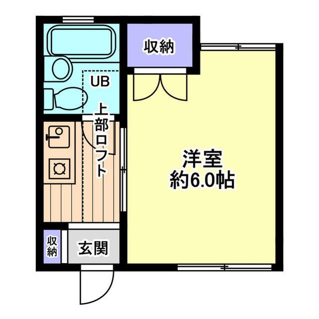 信開セルーラ稲荷(1K/1階)の間取り写真