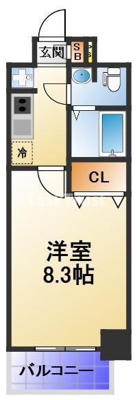 アドバンス大阪城エストレージャ(1K/5階)の間取り写真