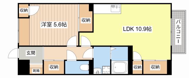 サンライズ大宝(1LDK/1階)の間取り写真