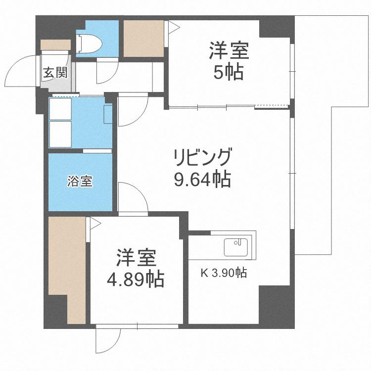 MODENA SIAN(2LDK/5階)の間取り写真